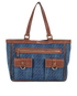 Interlocking GG Denim Tote, front view
